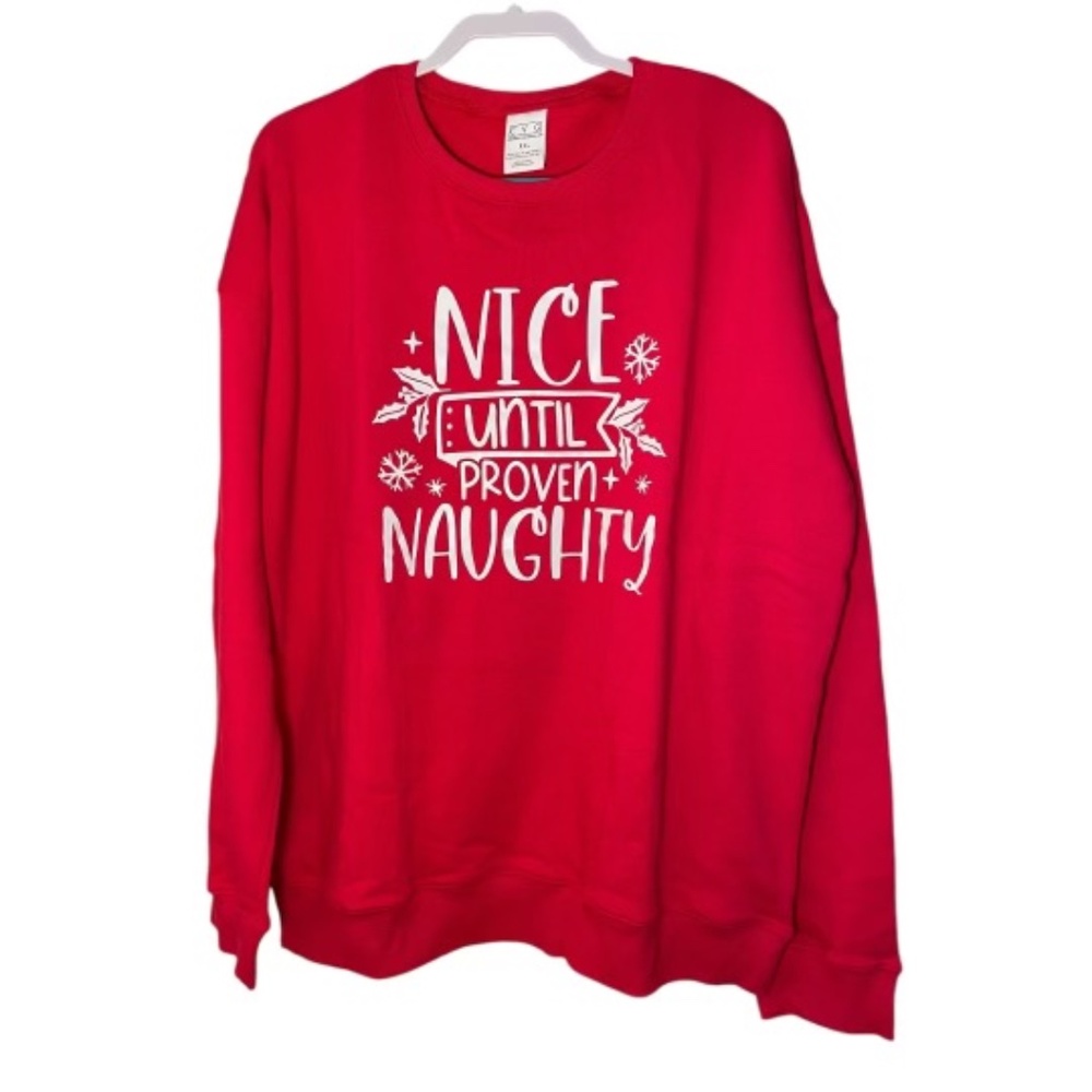 CVG Constantly Varied Gear Crew Neck Sweatshirt | Nice Until Proven Naughty